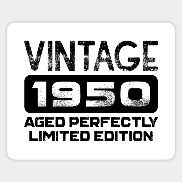 Birthday Gift Vintage 1950 Aged Perfectly Sticker by colorsplash